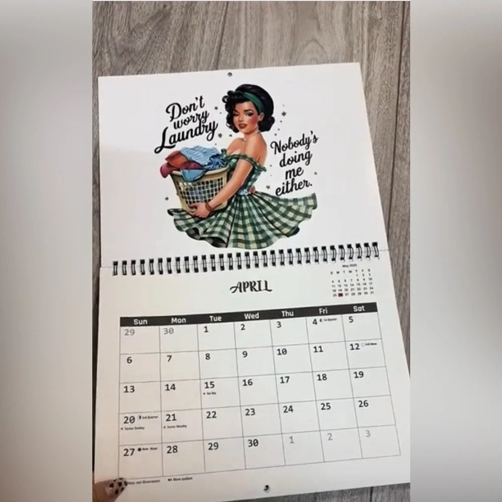 Vintage Household Themed Paper Calendar